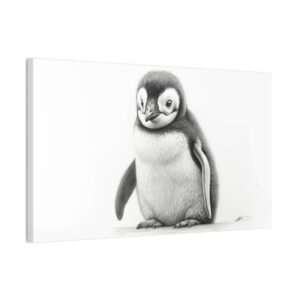 Penguin Chick Sketch (Stretched Canvas, 0.75")