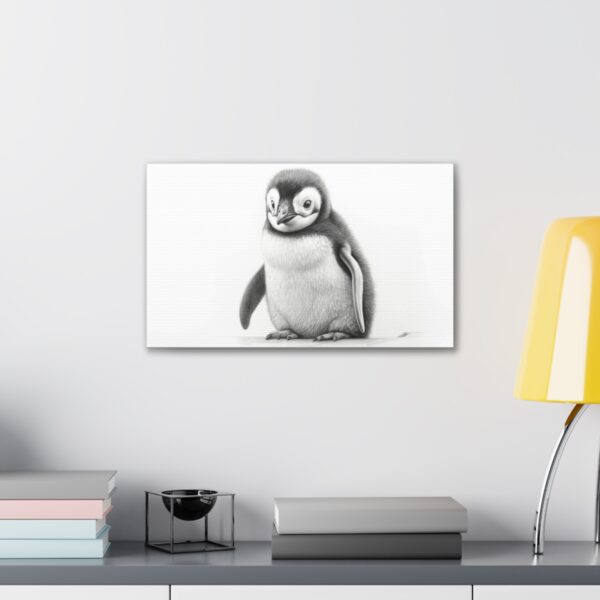 Penguin Chick Sketch (Stretched Canvas, 0.75") - Image 3