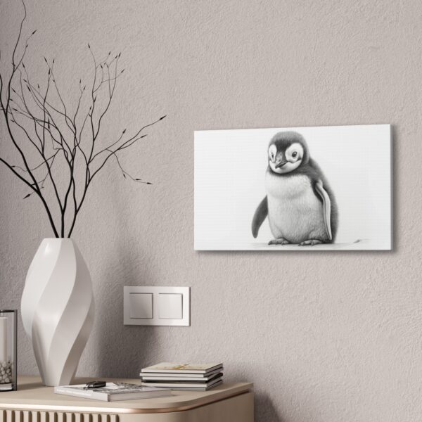 Penguin Chick Sketch (Stretched Canvas, 0.75") - Image 4