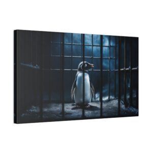 The Caged Penguin (Stretched Canvas, 0.75")