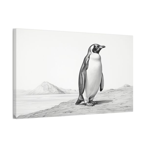 The Lone Penguin Sketch (Stretched Canvas, 0.75")