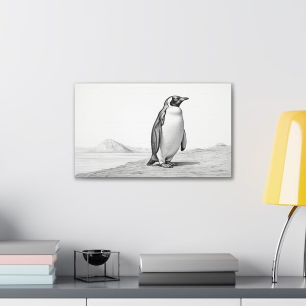 The Lone Penguin Sketch (Stretched Canvas, 0.75") - Image 3