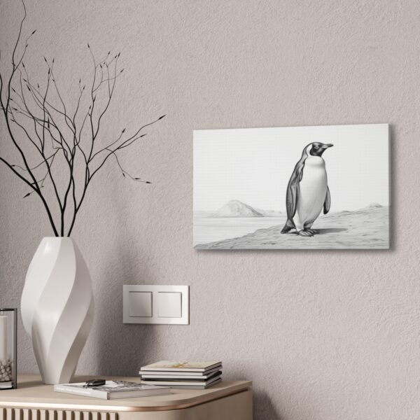 The Lone Penguin Sketch (Stretched Canvas, 0.75") - Image 4