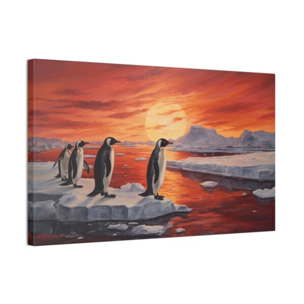 Penguins Of The Setting Sun (Stretched Canvas, 0.75")
