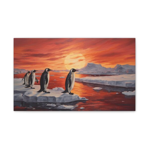 Penguins Of The Setting Sun (Stretched Canvas, 0.75") - Image 2