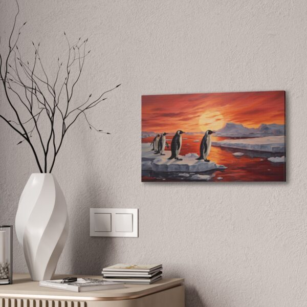 Penguins Of The Setting Sun (Stretched Canvas, 0.75") - Image 4