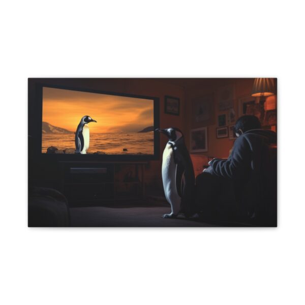 Penguin Watches Himself On TV (Stretched Canvas, 0.75") - Image 2