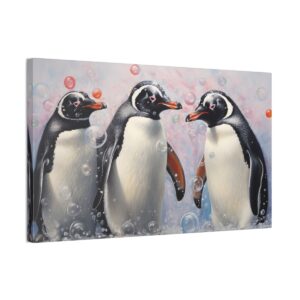 Penguins, Bubbles, and Confusion (Stretched Canvas, 0.75")