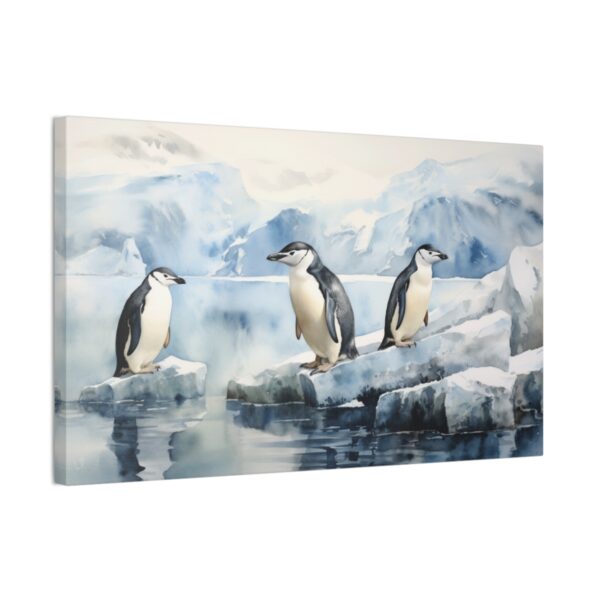 Penguins On And Off Ice (Stretched Canvas, 0.75")