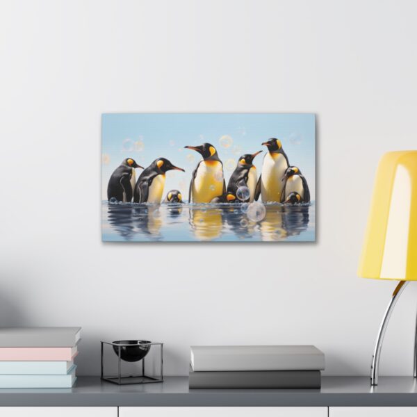 Penguins And Bubbles (Stretched Canvas, 0.75") - Image 3