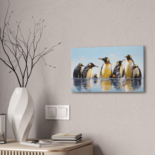Penguins And Bubbles (Stretched Canvas, 0.75") - Image 4