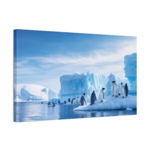 Penguins Go Fishing (Stretched Canvas, 0.75")