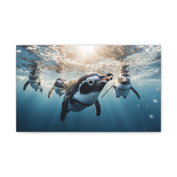 Penguins Swimming (Stretched Canvas, 0.75") - Image 2