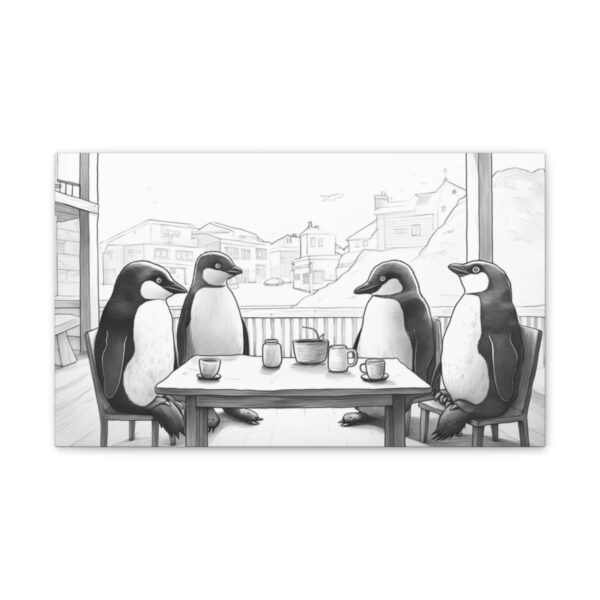 Discussion At Café Penguin (Stretched Canvas, 0.75") - Image 2
