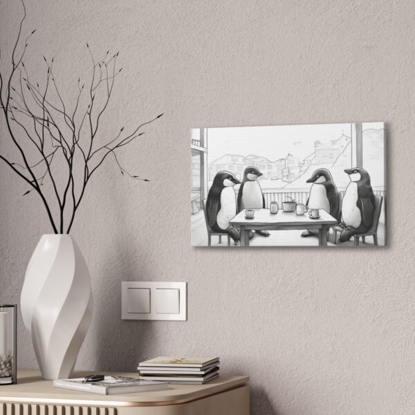 Discussion At Café Penguin (Stretched Canvas, 0.75") - Image 4