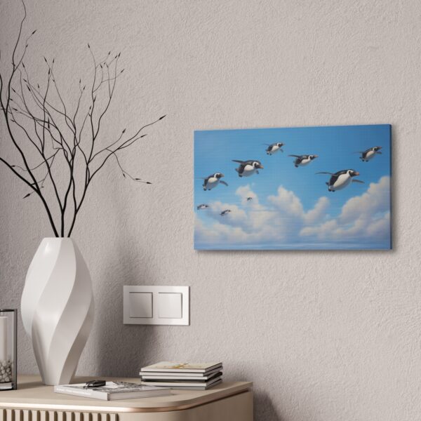 Flock Of Penguins In The Sky (Stretched Canvas, 0.75") - Image 4