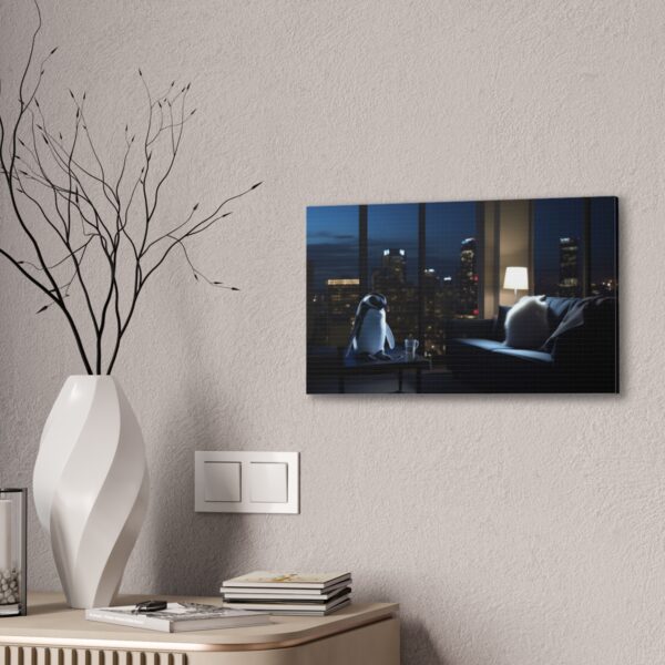 Upper-Class Nightlife Penguin (Stretched Canvas, 0.75") - Image 4