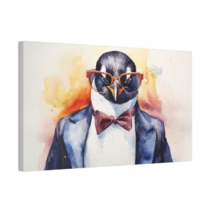 Hipster Penguin (Stretched Canvas, 0.75")