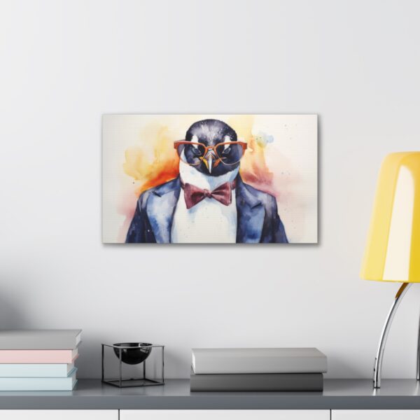 Hipster Penguin (Stretched Canvas, 0.75") - Image 3