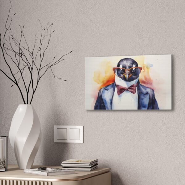 Hipster Penguin (Stretched Canvas, 0.75") - Image 4