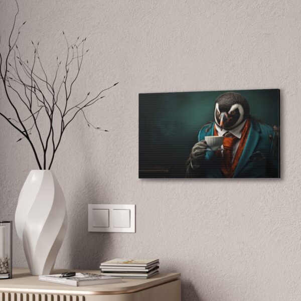 Classy Penguin Coffee (Stretched Canvas, 0.75") - Image 4