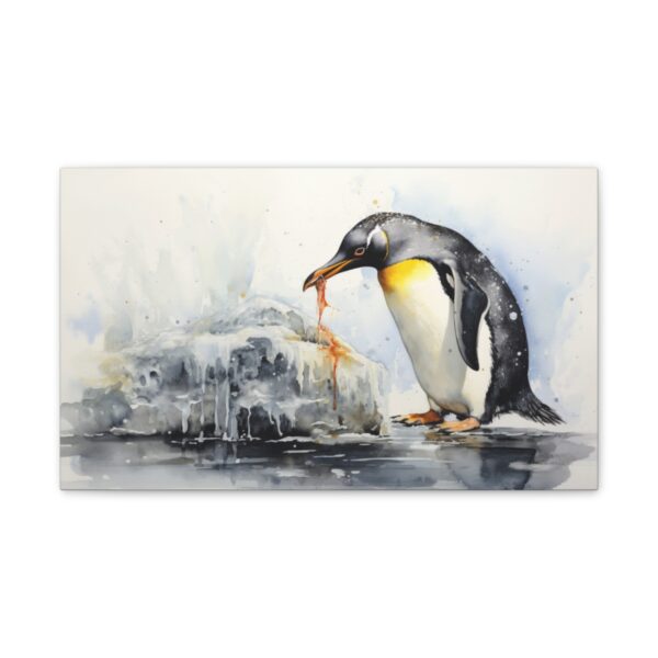 Penguin Eating Lunch (Stretched Canvas, 0.75") - Image 2