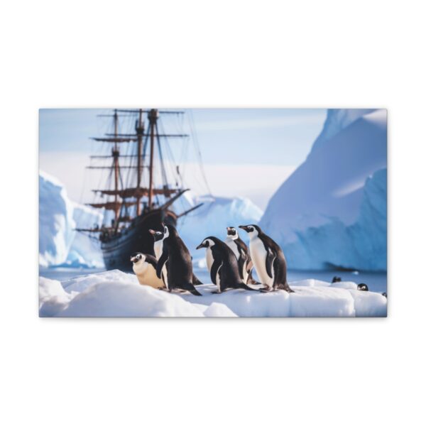 Penguins And A Ship (Stretched Canvas, 0.75") - Image 2