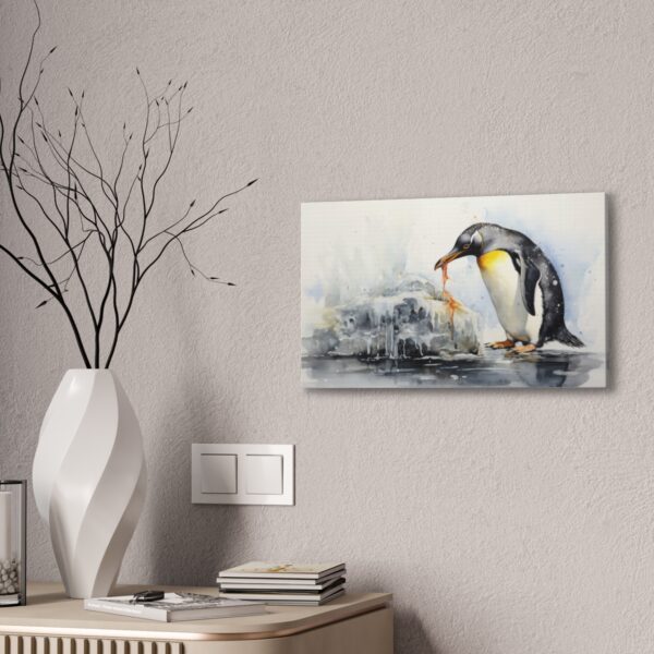 Penguin Eating Lunch (Stretched Canvas, 0.75") - Image 4