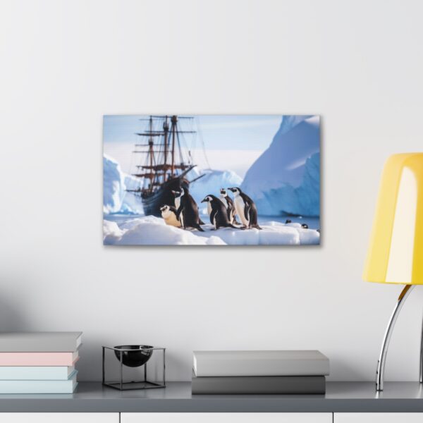 Penguins And A Ship (Stretched Canvas, 0.75") - Image 3