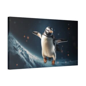 Penguin In Space (Stretched Canvas, 0.75")