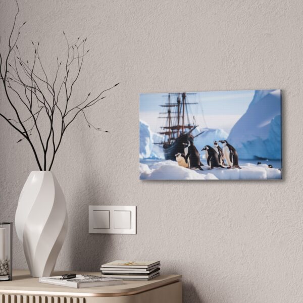 Penguins And A Ship (Stretched Canvas, 0.75") - Image 4