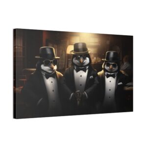 Casino Penguins (Stretched Canvas, 0.75")