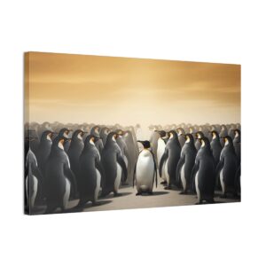 Penguin In A Crowd (Stretched Canvas, 0.75")