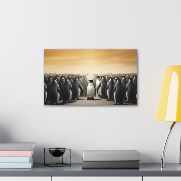 Penguin In A Crowd (Stretched Canvas, 0.75") - Image 3